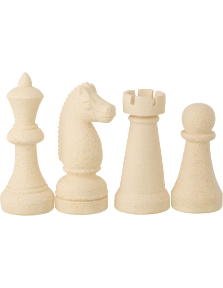 PC ÉCHEC POLYRÉS BEI L ASS4 (11x11x29cm) 