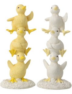 CANARD EMPILÉ RES BLA/JAU ASS2 (9x8x21cm) 