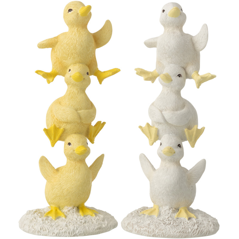 CANARD EMPILÉ RES BLA/JAU ASS2 (9x8x21cm) 