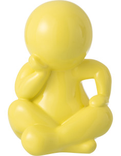 FIGURINE MARCEL RÉSINE JAUNE (25x22,5x35,5cm) 