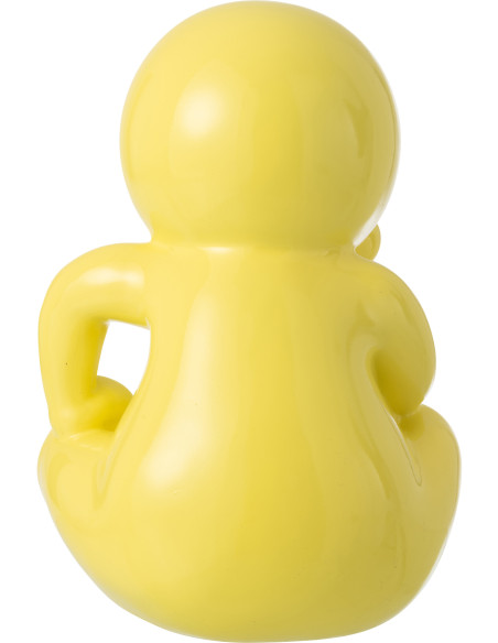 FIGURINE MARCEL RÉSINE JAUNE (25x22,5x35,5cm) 