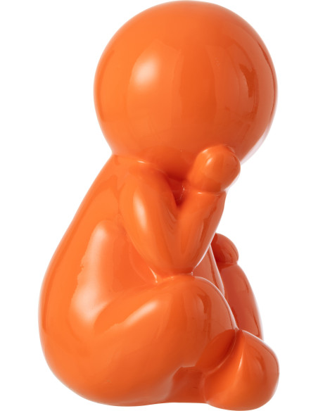 FIGURINE MARCEL RÉSINE OR (25x22,5x35,5cm) 