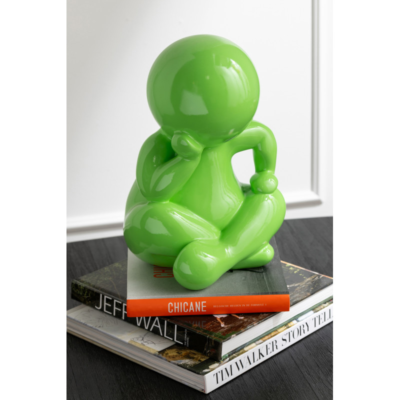 FIGURINE MARCEL RÉSINE VERT (25x22,5x35,5cm) 