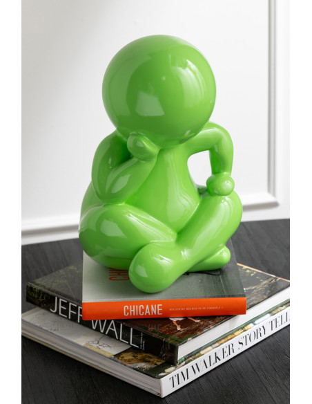 FIGURINE MARCEL RÉSINE VERT (25x22,5x35,5cm) 