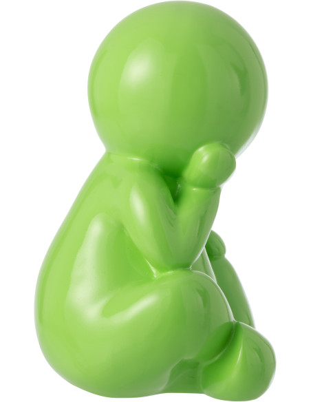 FIGURINE MARCEL RÉSINE VERT (25x22,5x35,5cm) 