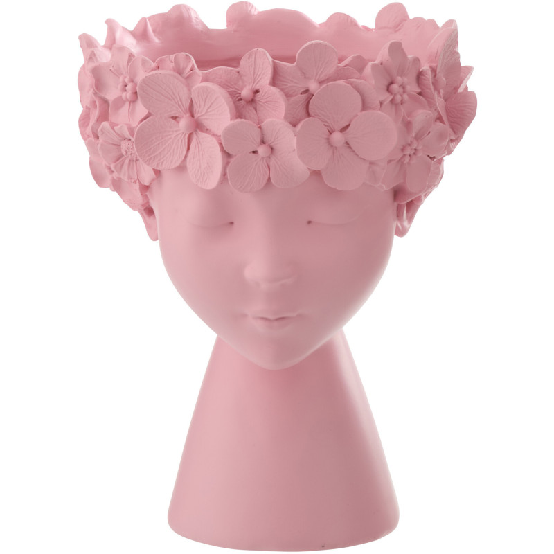 CACHEPOT TÊTE POUD CHAUX ROS S (19x19x24cm) 