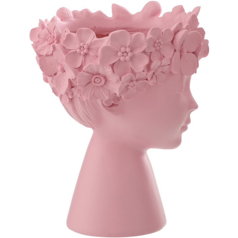 CACHEPOT TÊTE POUD CHAUX ROS S (19x19x24cm) 