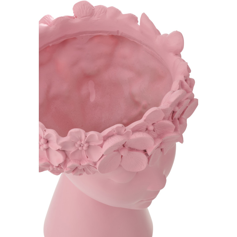 CACHEPOT TÊTE POUD CHAUX ROS S (19x19x24cm) 