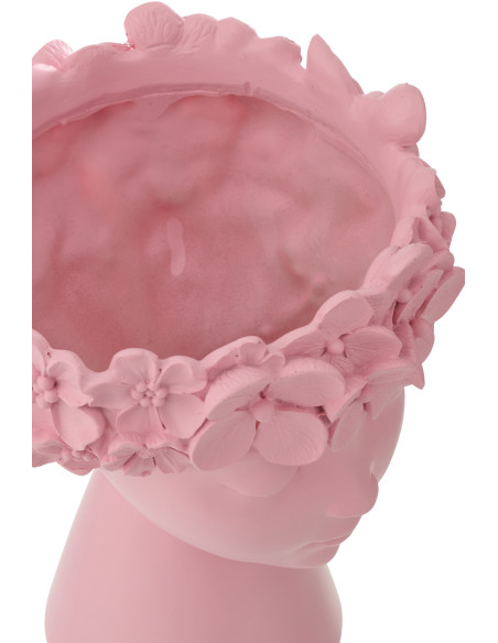 CACHEPOT TÊTE POUD CHAUX ROS S (19x19x24cm) 