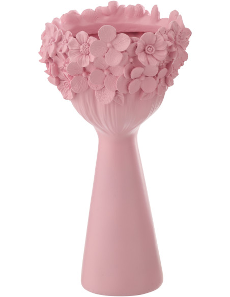 CACHEPOT TÊTE POUD CHAUX ROS L (23x23x40,8cm) 