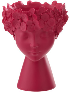 CACHEPOT TÊTE POUD CHAUX FUC S (19x19x24cm) 