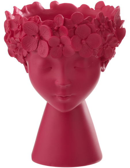 CACHEPOT TÊTE POUD CHAUX FUC S (19x19x24cm) 