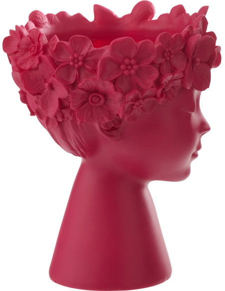 CACHEPOT TÊTE POUD CHAUX FUC S (19x19x24cm) 