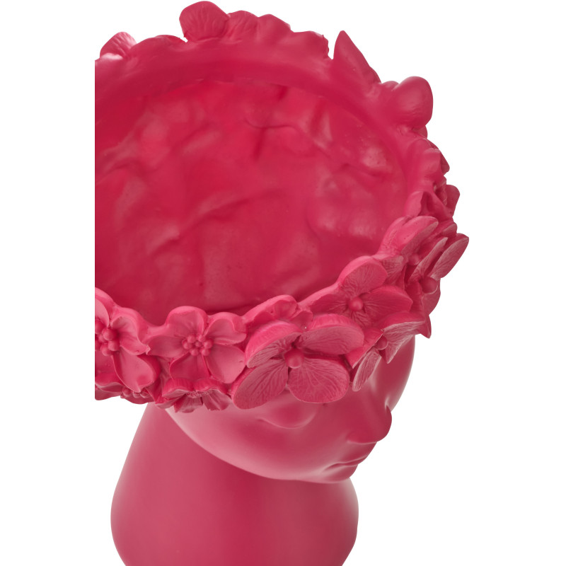 CACHEPOT TÊTE POUD CHAUX FUC S (19x19x24cm) 