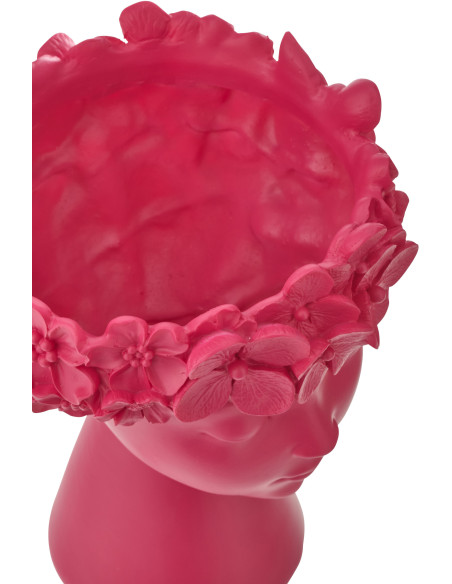 CACHEPOT TÊTE POUD CHAUX FUC S (19x19x24cm) 