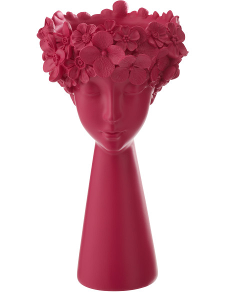 CACHEPOT TÊTE POUD CHAUX FUC L (23x23x40,8cm) 