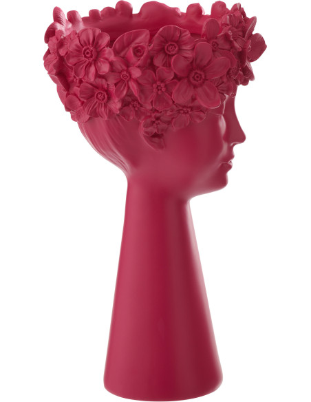 CACHEPOT TÊTE POUD CHAUX FUC L (23x23x40,8cm) 