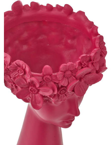 CACHEPOT TÊTE POUD CHAUX FUC L (23x23x40,8cm) 