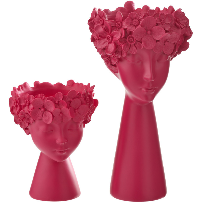 CACHEPOT TÊTE POUD CHAUX FUC L (23x23x40,8cm) 