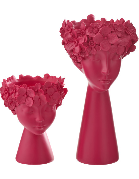 CACHEPOT TÊTE POUD CHAUX FUC L (23x23x40,8cm) 