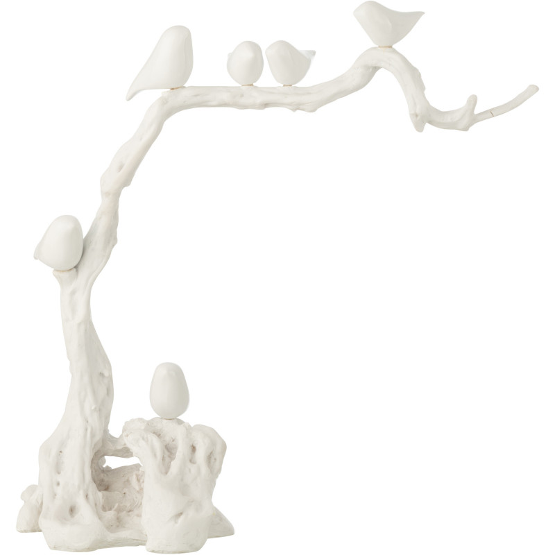 OIS SUR BRANCHE POLYRÉS BLA L (64x24x62cm) 