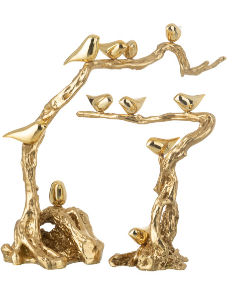 OIS SUR BRANCHE POLYRÉS DOR L (64x24x62cm) 