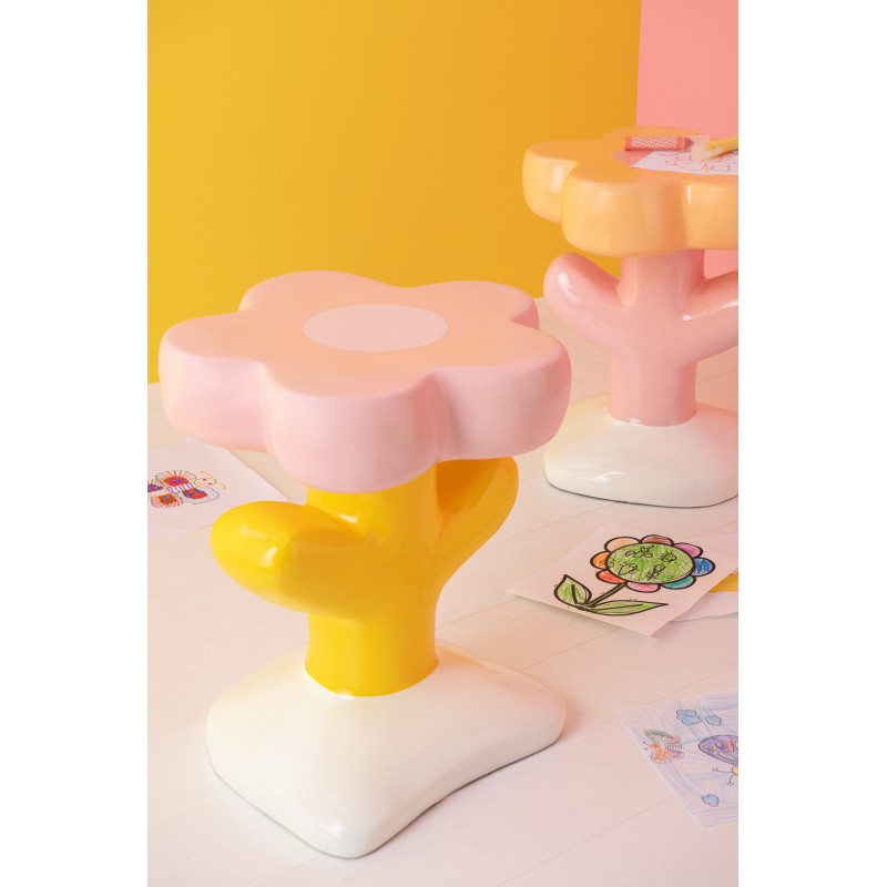 TABL APP FLEU ELLA FIB VER MIX (39x39x45cm) 