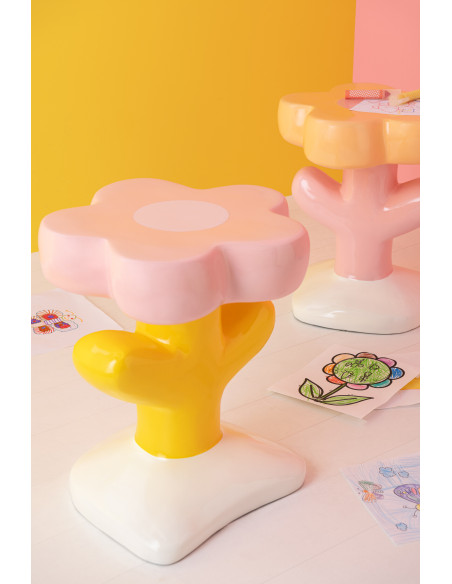 TABL APP FLEU ELLA FIB VER MIX (39x39x45cm) 