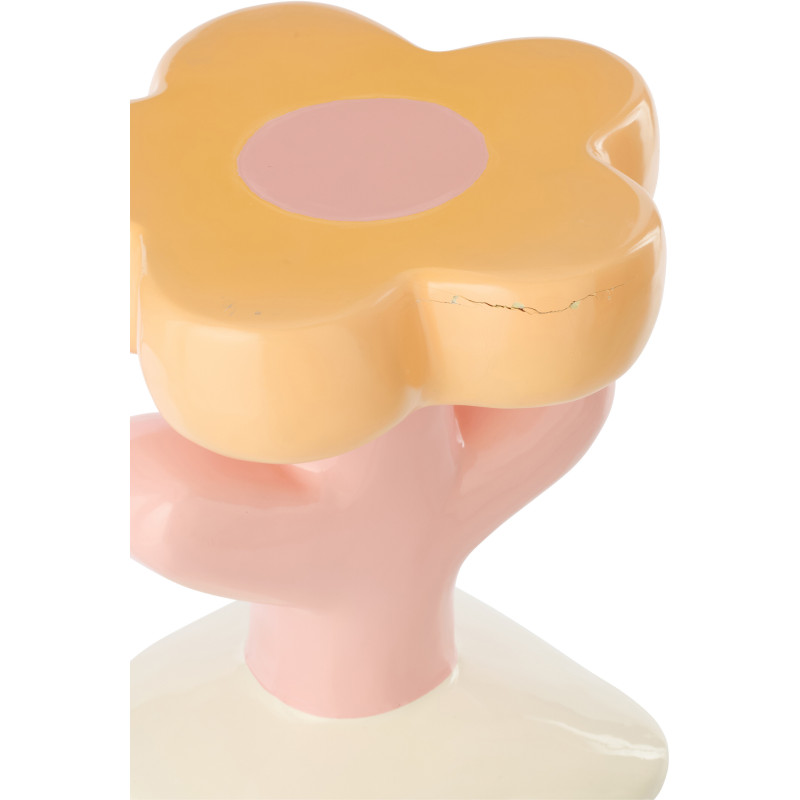 TABL APP FLEU ELLA FIB VER MIX (39x39x45cm) 