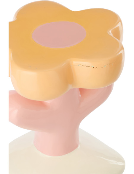 TABL APP FLEU ELLA FIB VER MIX (39x39x45cm) 