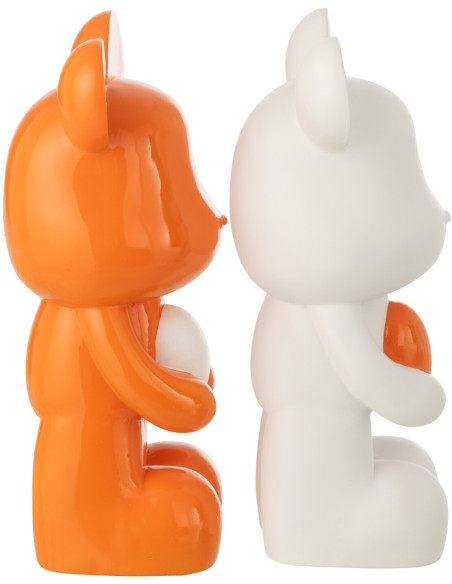 OURS COEU BLA/OR S ASS2 (22,5x17,5x42,5cm) 