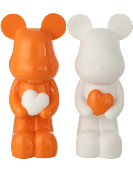 OURS COEU BLA/OR L ASS2 (31,5x24,5x60cm) 