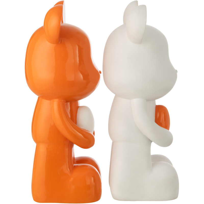 OURS COEU BLA/OR L ASS2 (31,5x24,5x60cm) 