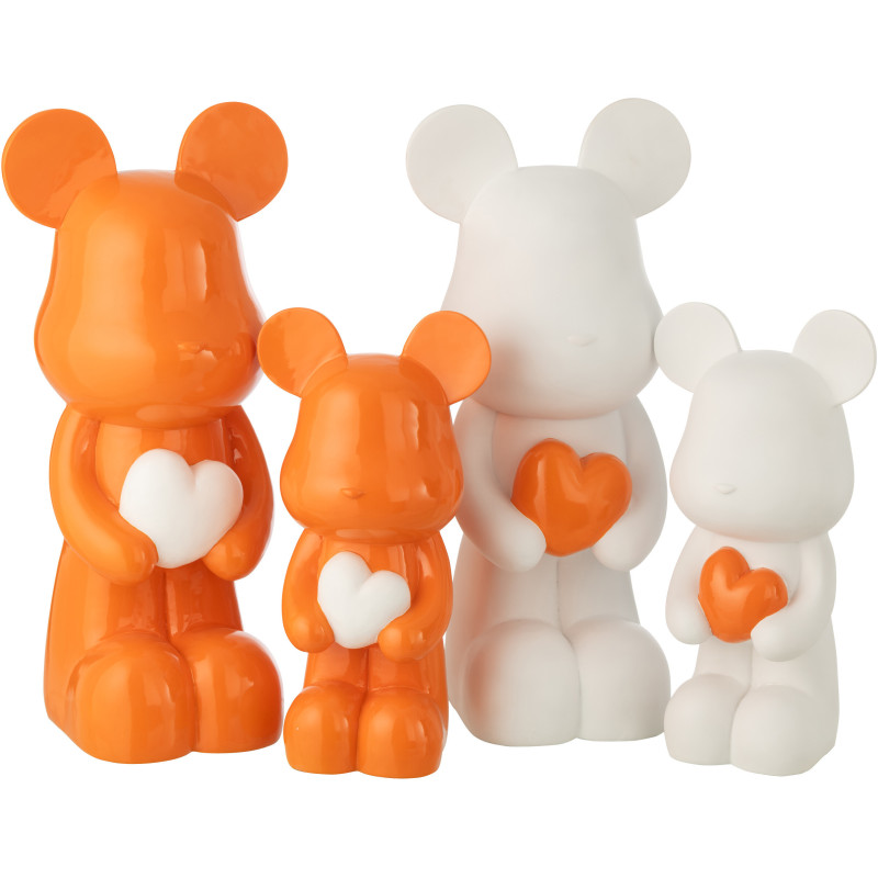 OURS COEU BLA/OR L ASS2 (31,5x24,5x60cm) 