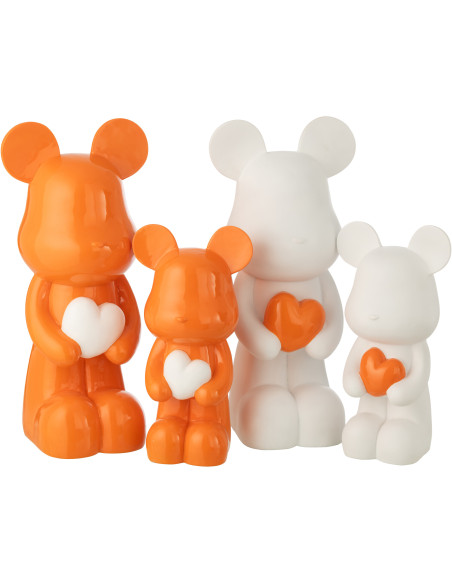 OURS COEU BLA/OR L ASS2 (31,5x24,5x60cm) 