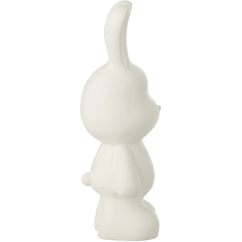 LAPIN EDDY POLYRÉSINE BLANC S (16,5x13x36cm) 