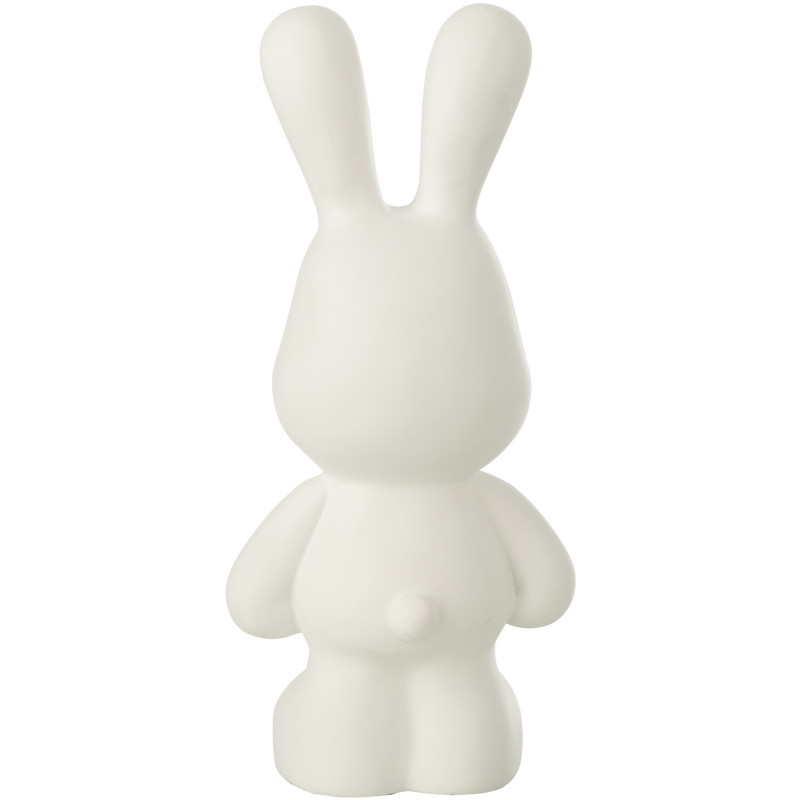 LAPIN EDDY POLYRÉSINE BLANC S (16,5x13x36cm) 