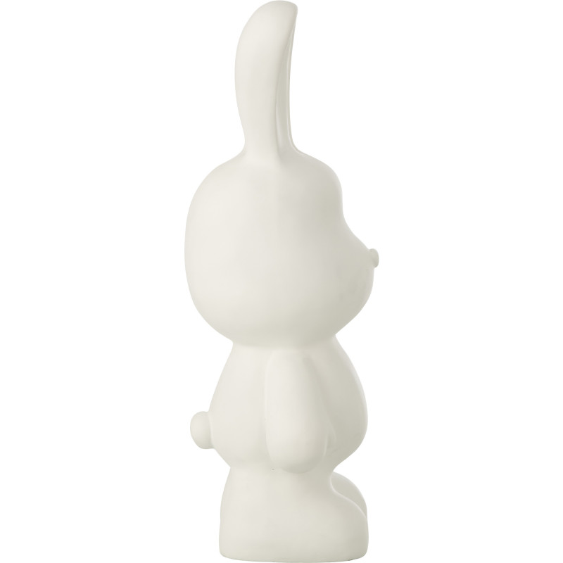 LAPIN EDDY POLYRÉSINE BLANC M (20,5x17,5x49cm) 