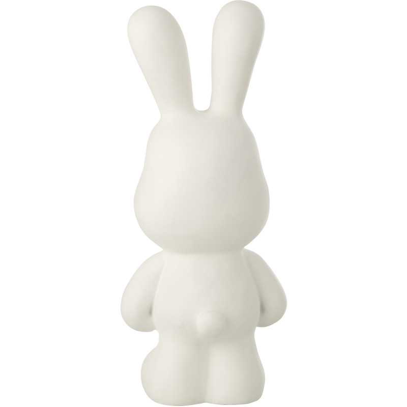 LAPIN EDDY POLYRÉSINE BLANC M (20,5x17,5x49cm) 