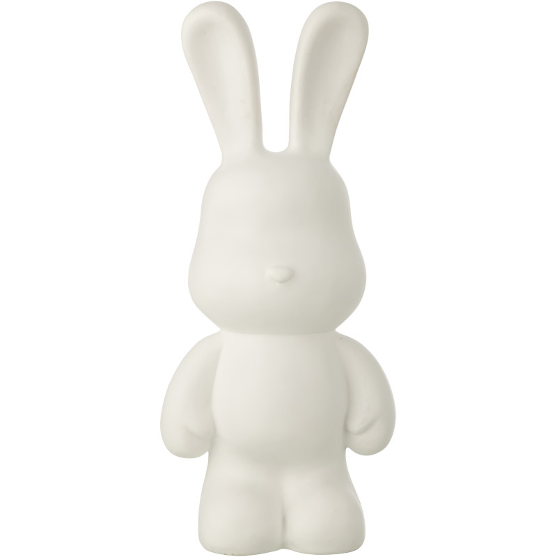 LAPIN EDDY POLYRÉSINE BLANC L (26x20,5x59,5cm) 
