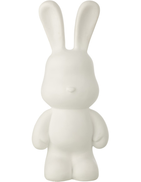 LAPIN EDDY POLYRÉSINE BLANC L (26x20,5x59,5cm) 