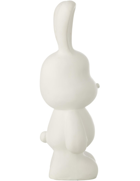LAPIN EDDY POLYRÉSINE BLANC L (26x20,5x59,5cm) 