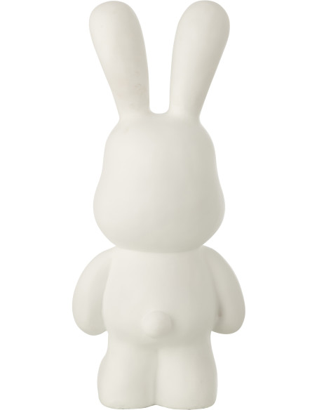 LAPIN EDDY POLYRÉSINE BLANC L (26x20,5x59,5cm) 