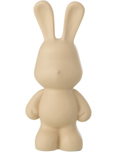 LAPIN FRED POLYRÉSINE BEIGE S (16,5x13x36cm) 