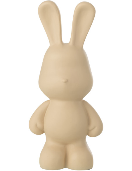 LAPIN FRED POLYRÉSINE BEIGE S (16,5x13x36cm) 