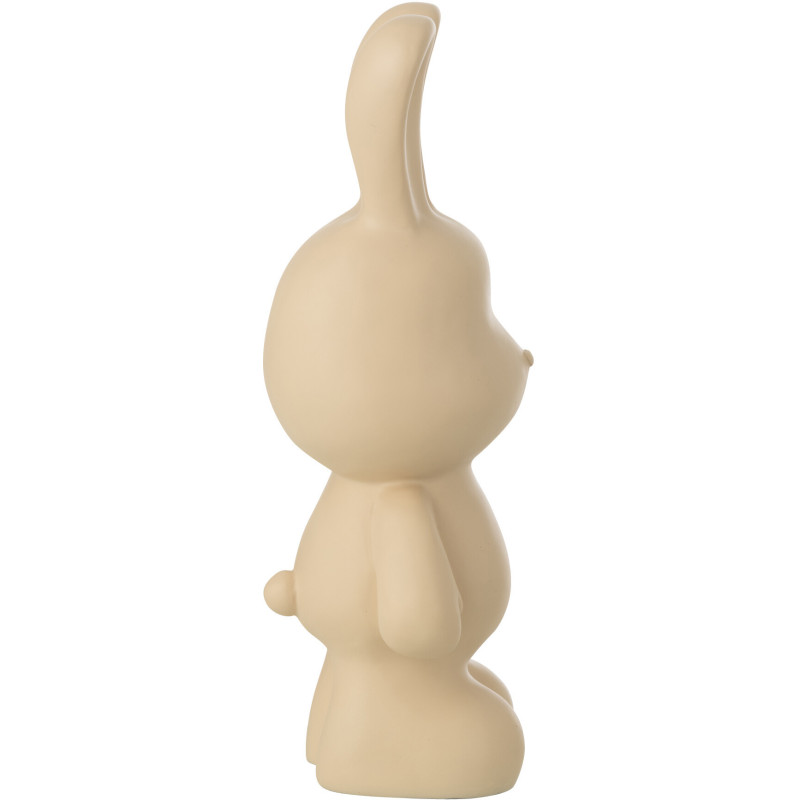 LAPIN FRED POLYRÉSINE BEIGE S (16,5x13x36cm) 