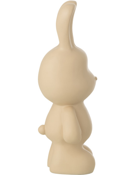 LAPIN FRED POLYRÉSINE BEIGE S (16,5x13x36cm) 