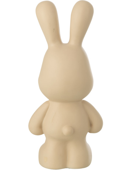 LAPIN FRED POLYRÉSINE BEIGE S (16,5x13x36cm) 