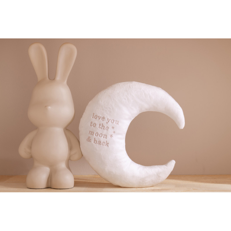 LAPIN FRED POLYRÉSINE BEIGE S (16,5x13x36cm) 