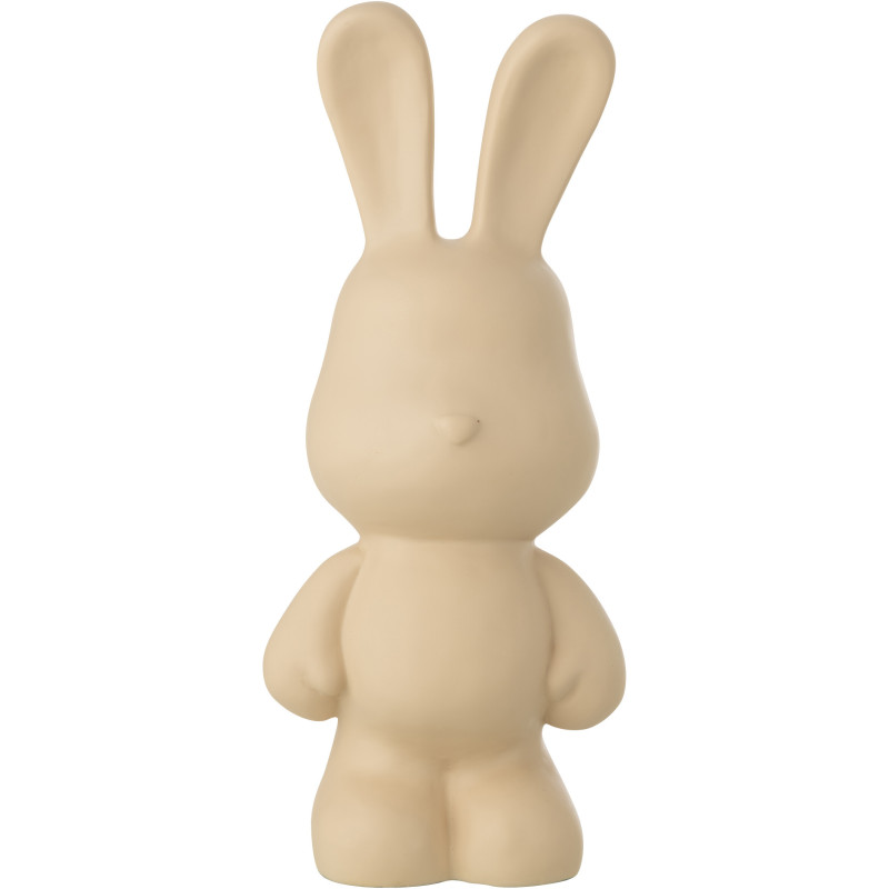 LAPIN FRED POLYRÉSINE BEIGE M (20,5x17,5x49cm) 